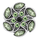 Flower Alphabet Love Animal Crystal Birthstone Snap Button DIY Bracelet