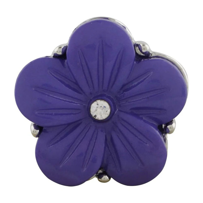 18mm Crystal Gemstone Birthstone Snap Button for DIY Bracelet