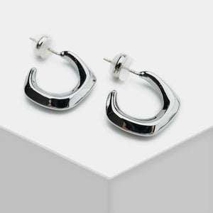 Amorita Geometric Irregular C Shape Stud Earrings For Women