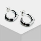 Amorita Geometric Irregular C Shape Stud Earrings For Women