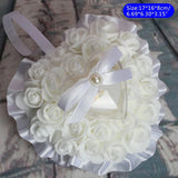 K3ND Ring Box Storage Cushions Pillow Wedding Jewelry Romantic