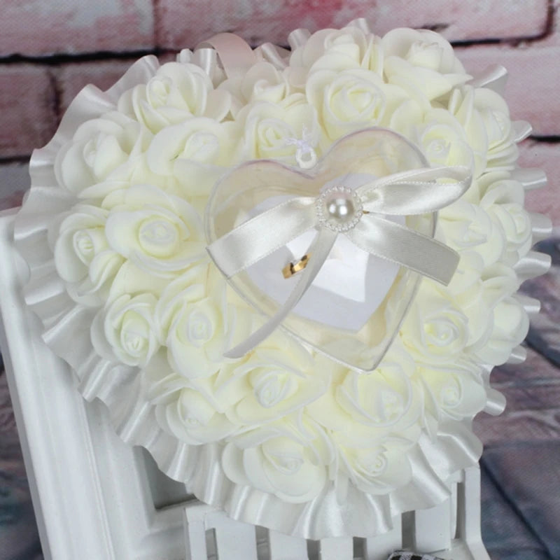 K3ND Ring Box Storage Cushions Pillow Wedding Jewelry Romantic