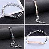 Stainless Steel His And Hers King Queen Couple Bracelet Valentine Gift