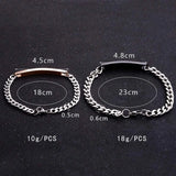 Stainless Steel His And Hers King Queen Couple Bracelet Valentine Gift