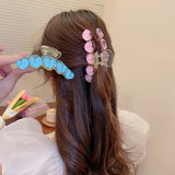 KAITIN Arc-shaped Heart Hairpin Women Sweet Back Spoon Curly Shark Clip