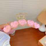 KAITIN Arc-shaped Heart Hairpin Women Sweet Back Spoon Curly Shark Clip