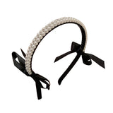 Double Row Pearl Hair Band French Temperament Hair Jewelry