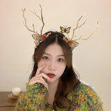 KAITIN Christmas Hairbands for Women Deer Horn Decoration Hair Hoops