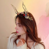 KAITIN Christmas Hairbands for Women Deer Horn Decoration Hair Hoops