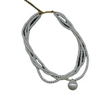 French Vintage Multi-layer Pearl Necklace Women Long Collar Chain