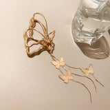 KAITIN Korea Butterfly Tassel Long Grab Hair Jewelry Women Back Head