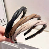KAITIN Korea Leather Hair Jewelry Women High Top Pressure Hair Band