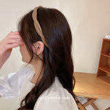 KAITIN Korea Leather Hair Jewelry Women High Top Pressure Hair Band
