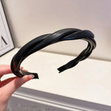 KAITIN Korea Leather Hair Jewelry Women High Top Pressure Hair Band