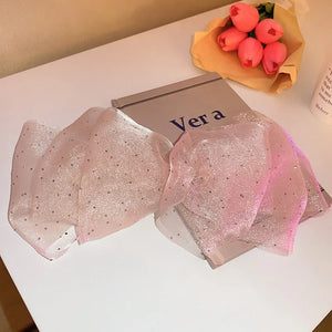 KAITIN Fabric Tulle Studded Hair Clip Exaggerated Spring Clip Hair Accessory