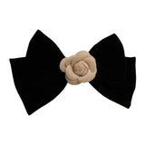 Fabric Flower Bow Hairpin Retro Art Hair Jewelry for Women