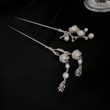 Vintage Pearl Flower Hairpin for Women Temperament Sense Hairpin