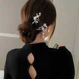 Vintage Pearl Flower Hairpin for Women Temperament Sense Hairpin