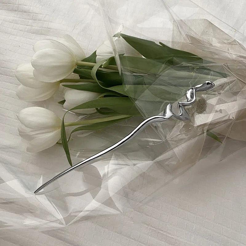 KAITIN Chinese Style Hairpin for Women Retro Antique Metal Vintage Jewelry
