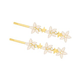 Opal Five-petal Flower Hairpin Korea Liu Haipin Hair Jewelry Female