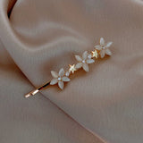 Opal Five-petal Flower Hairpin Korea Liu Haipin Hair Jewelry Female