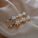 Opal Five-petal Flower Hairpin Korea Liu Haipin Hair Jewelry Female