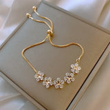 KAITIN Zircon Flower Bracelet Women's Bracelet Ins Crowd Personalized Hand Jewel