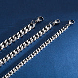 10mm Chunky Cuban Chain Bracelet 16-24cm Stainless Steel Armband Jewellry