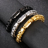 10mm Mens Bracelet Mexican Bangle Stainless Steel