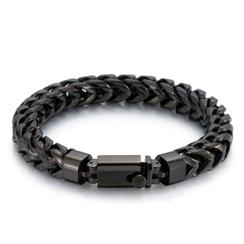 10mm Mens Bracelet Mexican Bangle Stainless Steel