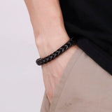 10mm Mens Bracelet Mexican Bangle Stainless Steel