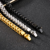 10mm Mens Bracelet Mexican Bangle Stainless Steel