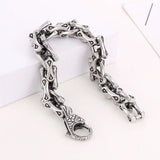 11mm Vintage Stainless Steel Bicycle Chain Men's Bracelet