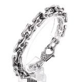 11mm Vintage Stainless Steel Bicycle Chain Men's Bracelet