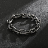 12mm Nail Link Chain Bracelet Stainless Steel Identity Jewelry