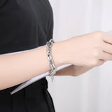 18K Heavy Chain Bracelet Women Stainless Steel Gold/Silver Statement Jewelry