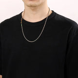 3MM Stainless Steel Twist Chain Necklace Colorful Plating Jewelry Gift