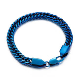 8mm Multi-Color Link Chain Men Bracelet Stainless Steel Jewelry