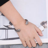 Vintage Snake Charm Open Bangle Stainless Steel 316L Women Accessories