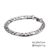 9mm Chunky Cuban Chain Bracelet Stainless Steel 16-24cm Men Women
