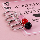 Bohemia Crystal Beads Rings Stainless Steel Wedding Bands Jewelry