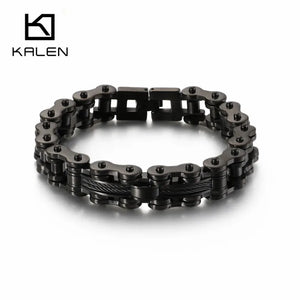 Bulgaria Bike Chain Bracelet Men Biker Stainless Steel