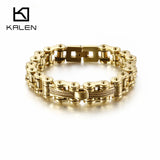 Bulgaria Bike Chain Bracelet Men Biker Stainless Steel