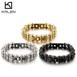Bulgaria Bike Chain Bracelet Men Biker Stainless Steel