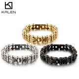 Bulgaria Bike Chain Bracelet Men Biker Stainless Steel