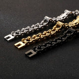 Bulgaria Bike Chain Bracelet Men Biker Stainless Steel