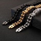 Bulgaria Bike Chain Bracelet Men Biker Stainless Steel
