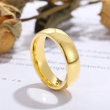 Classic Stainless Steel Couple Rings 6MM Men Women Engagement Jewelry