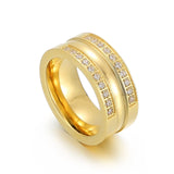 Classic Wedding Women Ring with CZ Stones, Delicate Engagement Jewelry