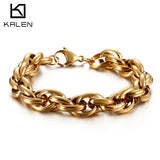Men's Stainless Steel Bracelet & Bangle - Two Sizes Three Styles